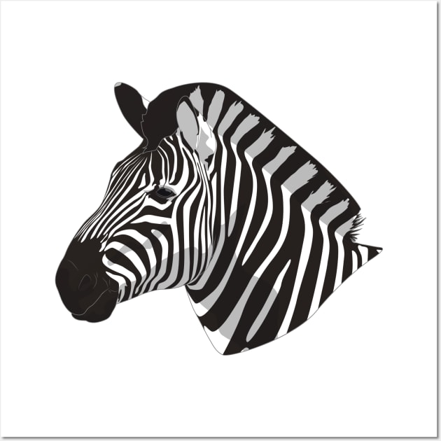 Zebra Wall Art by Sticker Steve